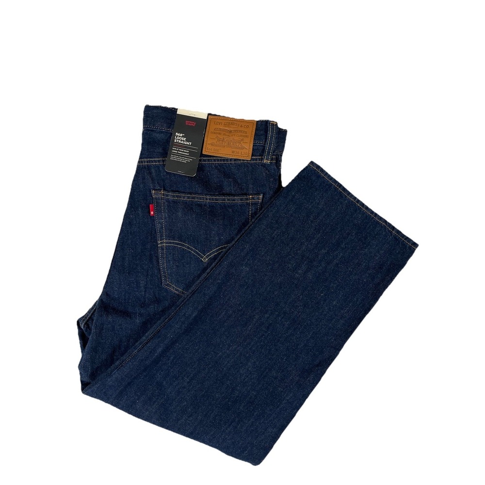 Levis‎ 568 Premium Irregular Loose Straight Dark Wash Jeans Men's 36x30 (38x29)